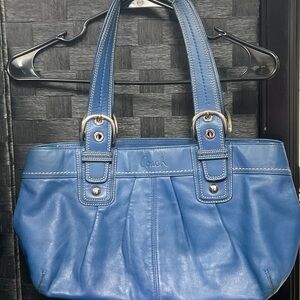Coach Royal Blue Leather Shoulder Bag